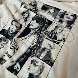 authentic taylor swift eras tour hoodie in beige